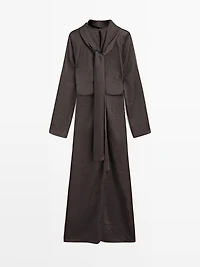 Long flowing dress with tie - STUDIO