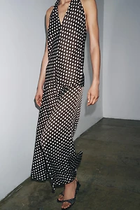 ZW COLLECTION HALTER POLKA DOT DRESS