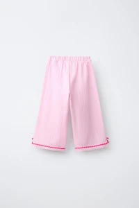 CONTRASTING RIPPLE TEXTURE CULOTTES