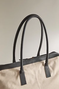 CANVAS LEATHER WEEKENDER BAG