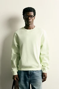 WAFFLE TEXTURE SWEATSHIRT