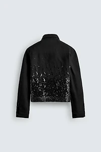CROPPED SEQUIN JACKET