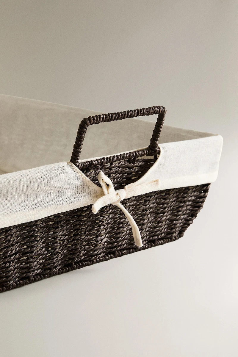 IRONING BASKET WITH FABRIC LINING