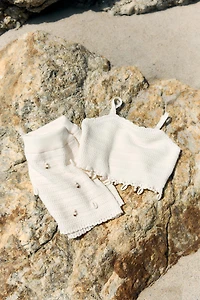 SHELL STITCH TOP AND SKIRT SET