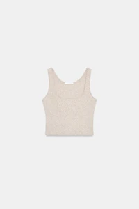 RIBBED STRAPPY CROP TOP