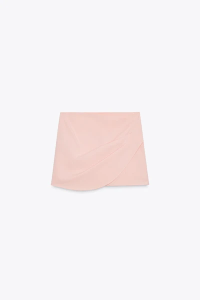 PLEATED WRAP SKORT