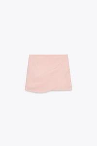 PLEATED WRAP SKORT