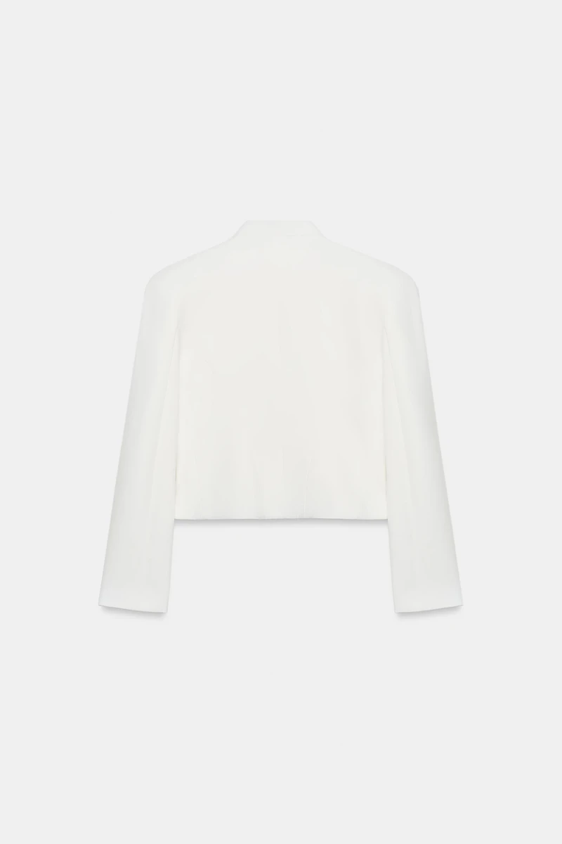 TAILORED SHOULDER PAD BLAZER WITH BUTTONS