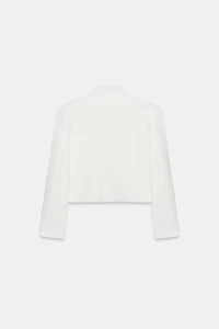 TAILORED SHOULDER PAD BLAZER WITH BUTTONS