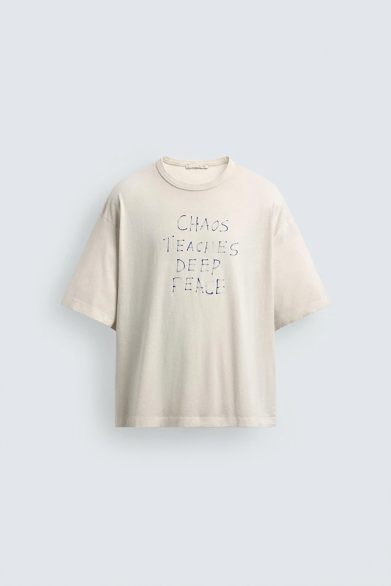 T-SHIRT LAVÉ INSCRIPTION MARQUEUR