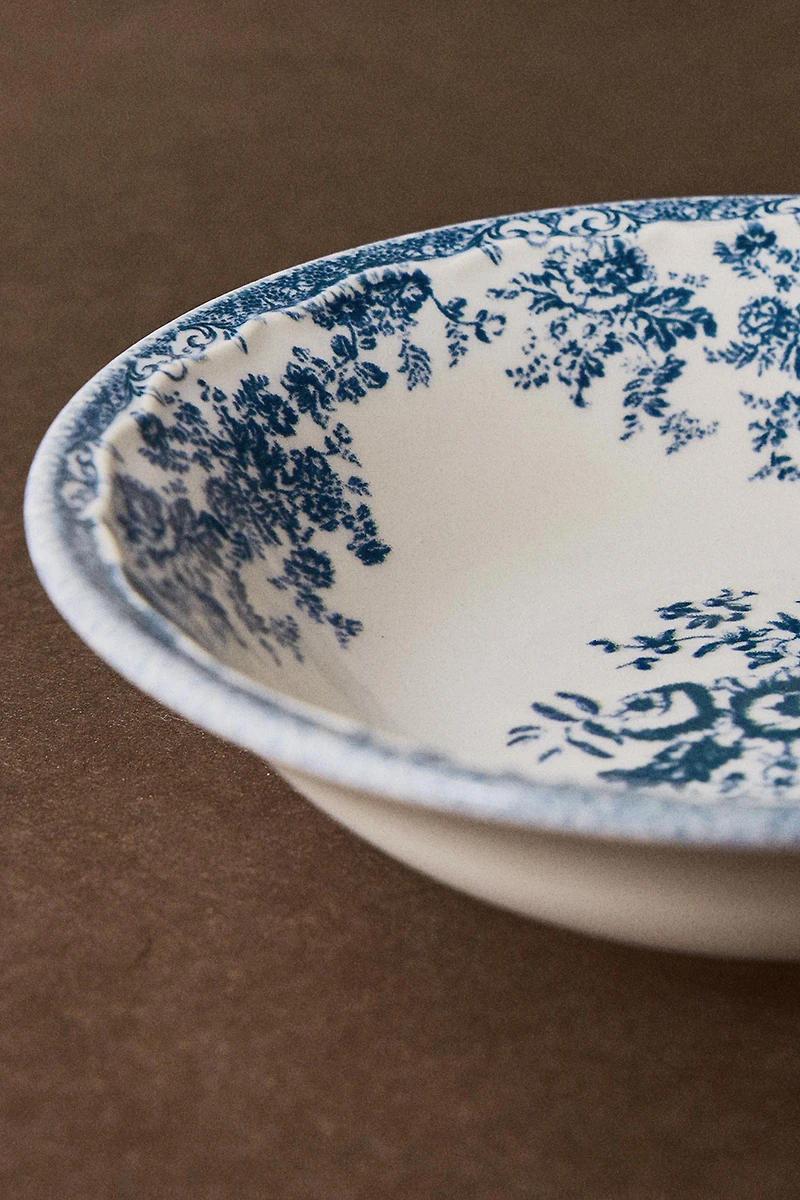 FLORAL EARTHENWARE BOWL