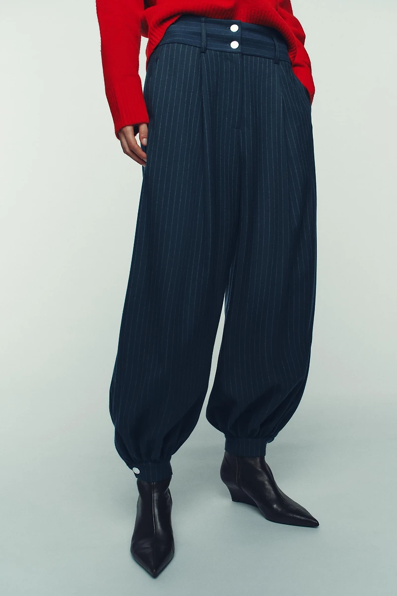 PINSTRIPE BALLOON PANTS