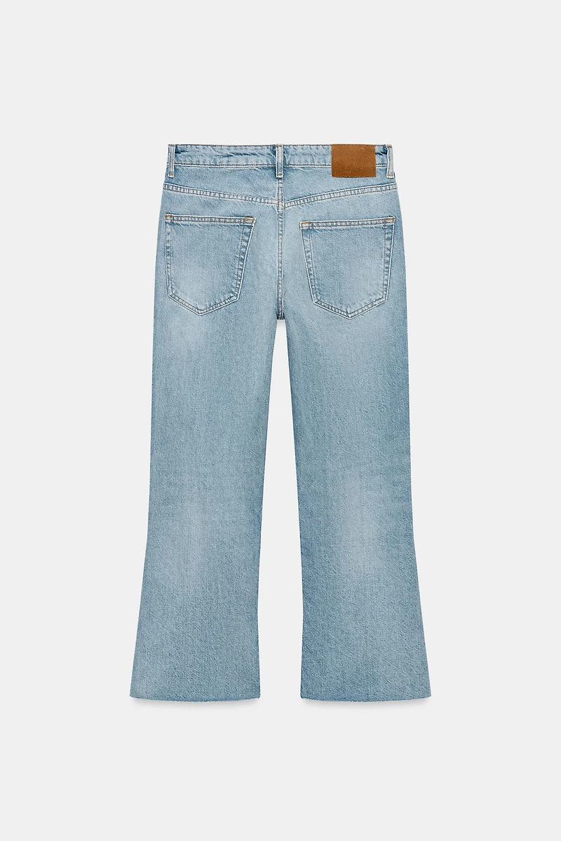 ZW COLLECTION RELAXED BOOTCUT MID-RISE CROPPED JEANS