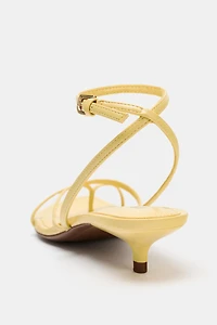 STRAPPY KITTEN HEEL SANDALS