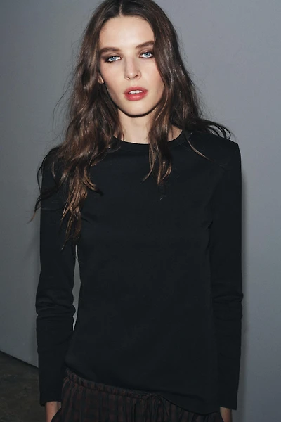 INTERLOCK LONG SLEEVE T-SHIRT