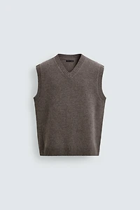 GILET EN MAILLE LAINE