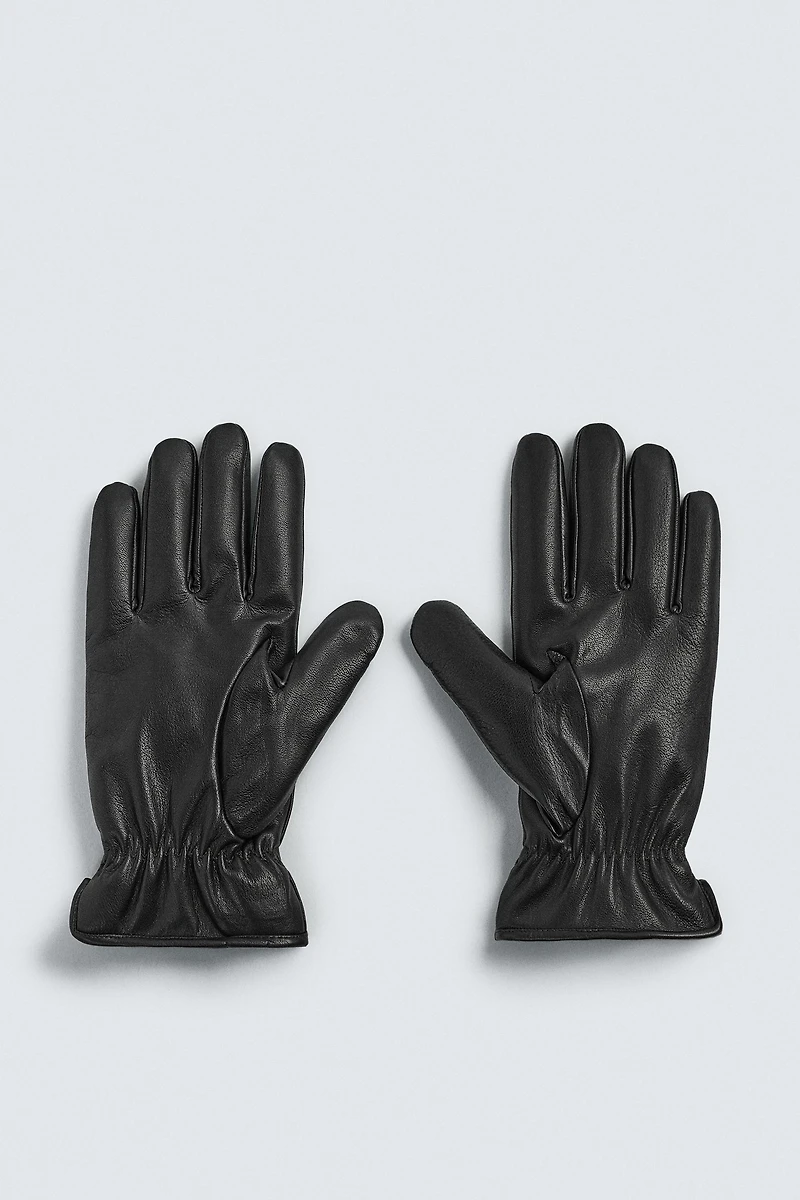 COMBINATION SHEARLING LEATHER GLOVES