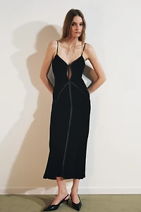 ROBE À BRETELLES EN VELOURS