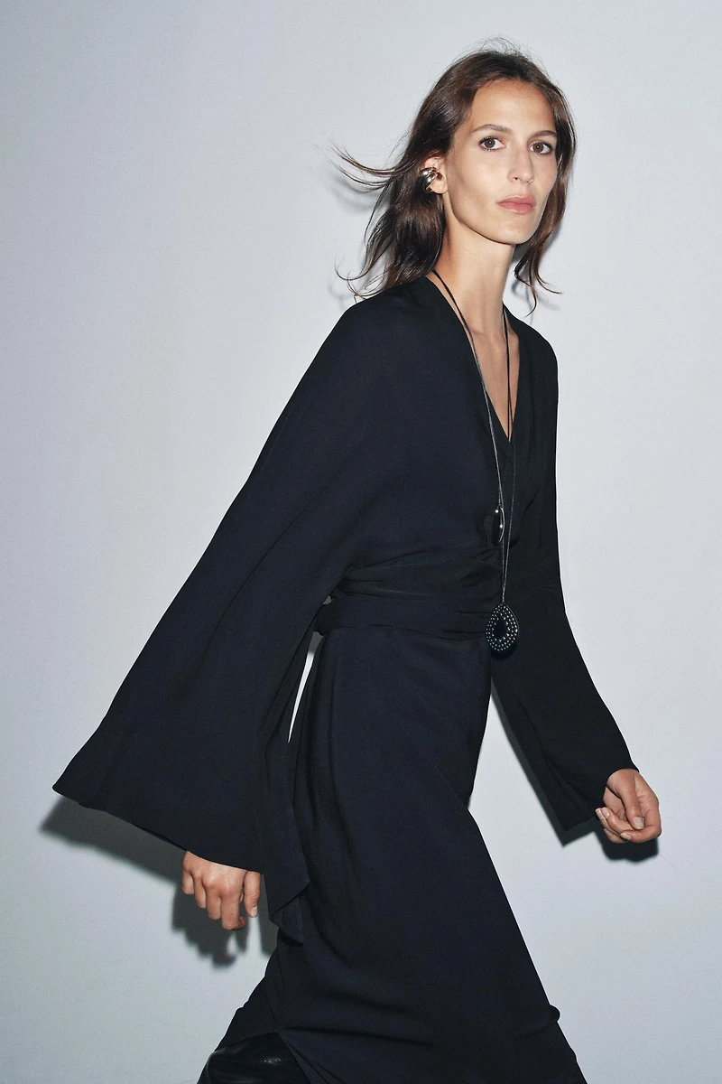 ZW COLLECTION MIDI DRESS WITH TIES