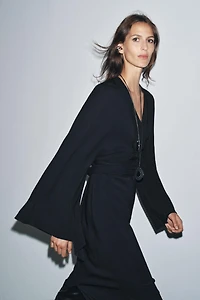 ZW COLLECTION MIDI DRESS WITH TIES