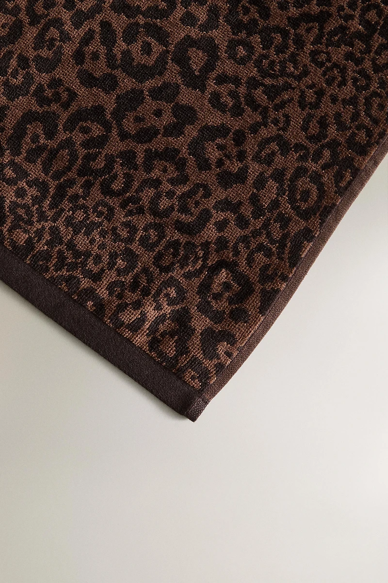 ANIMAL PRINT VELOUR BEACH TOWEL