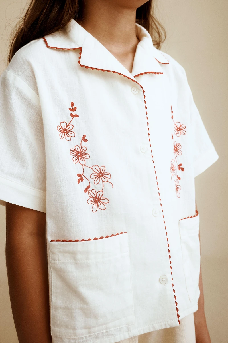 EMBROIDERED SHIRT CREATED BY CARAMEL LONDON X ZARA