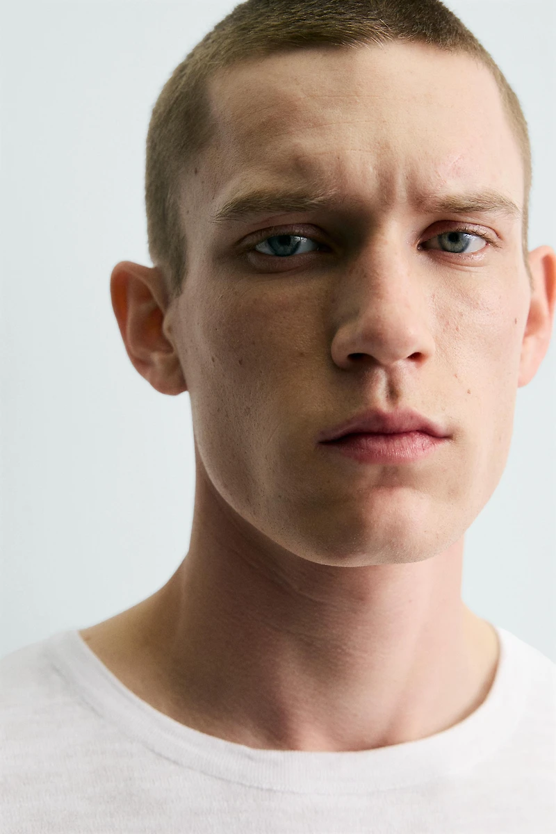 FLAMÉ TEXTURED KNIT T-SHIRT