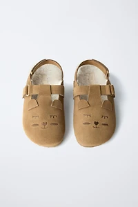 ANIMAL PRINT LEATHER CLOGS