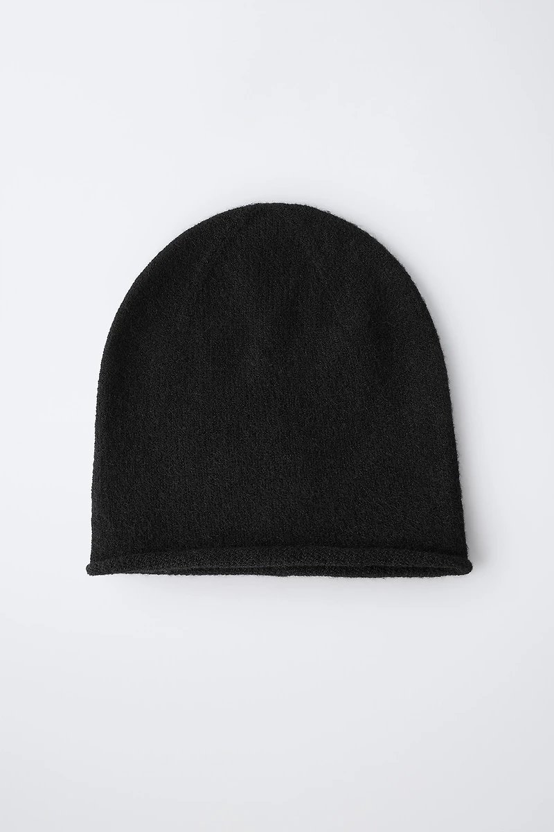 WOOL BLEND KNIT HAT