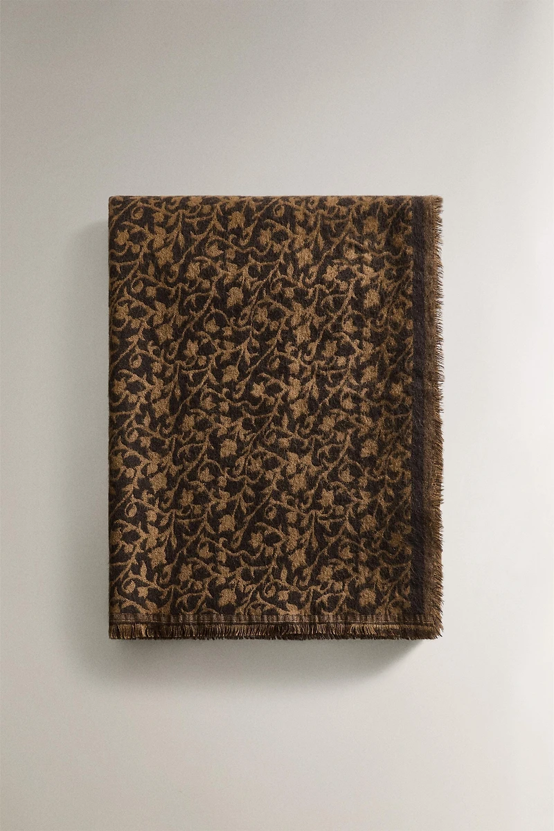 FLORAL WOOL BLANKET