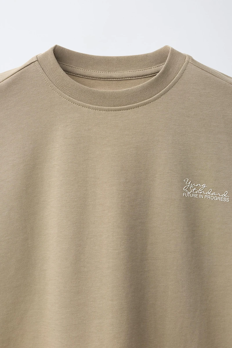 EMBROIDERED INTERLOCK T-SHIRT
