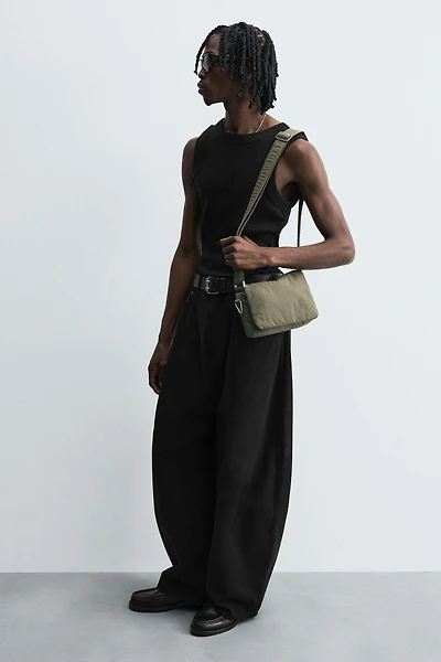 NYLON FLAP CROSSBODY BAG
