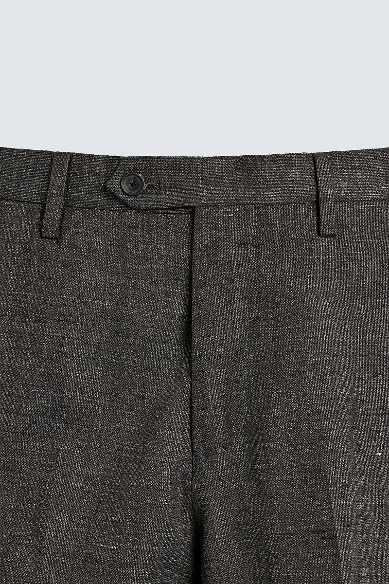 PANTALON REGULAR FIT DE COSTUME STRUCTURÉ
