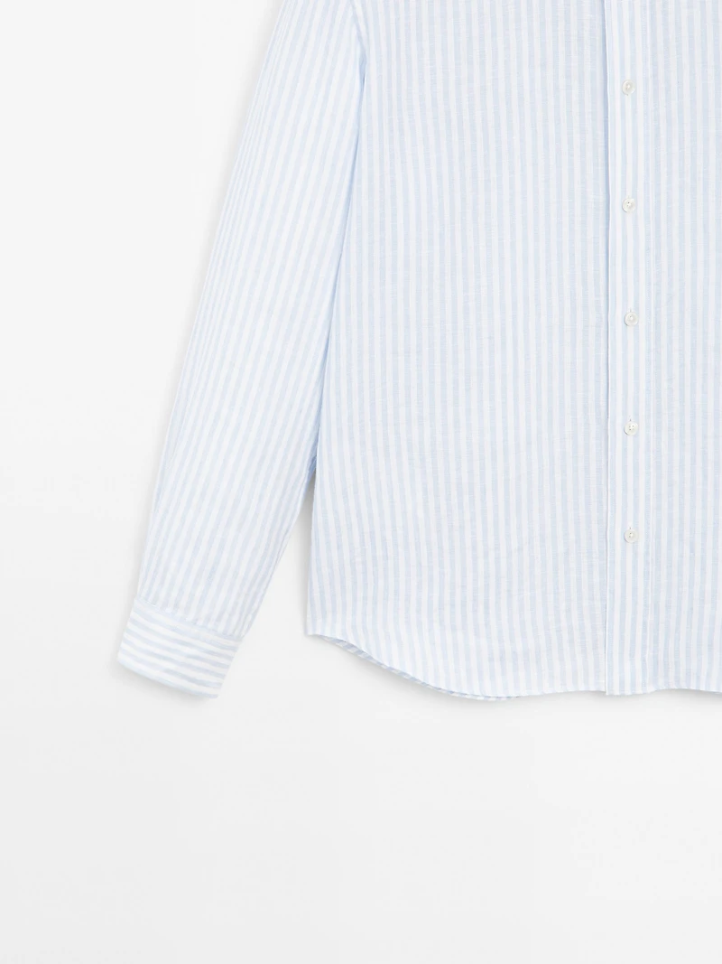 Slim fit 100% linen shirt