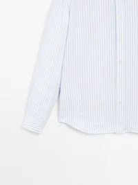 Slim fit 100% linen shirt