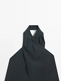 Halter neck back neckline top