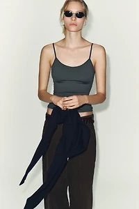 FINE STRAP POLYAMIDE T-SHIRT