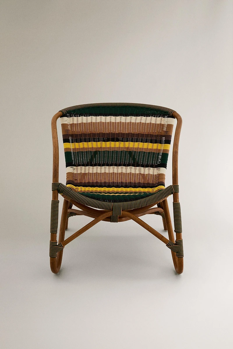 MULTICOLORED WOVEN CHAIR X COLLAGERIE