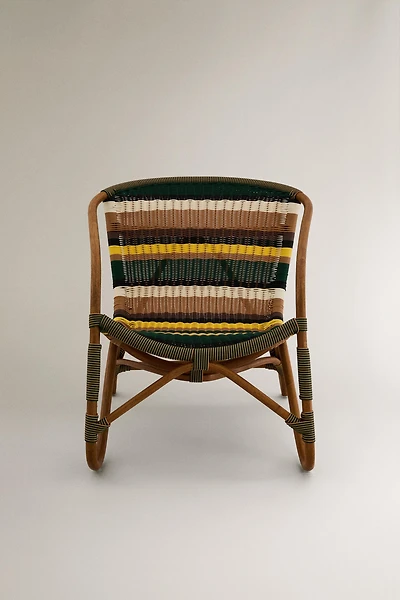 MULTICOLORED WOVEN CHAIR X COLLAGERIE