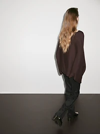 100% cashmere short knit cape