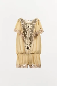 COMBINAISON TULLE BRODERIES FANTAISIE