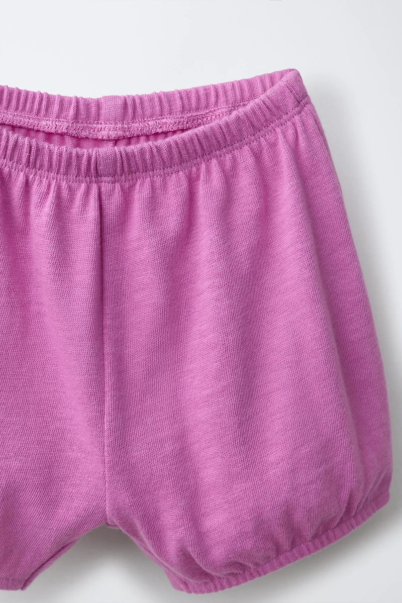 PLAIN T-SHIRT AND BLOOMER SET