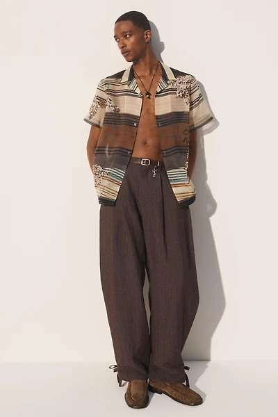 SEQUIN 100% SILK ORGANZA SHIRT