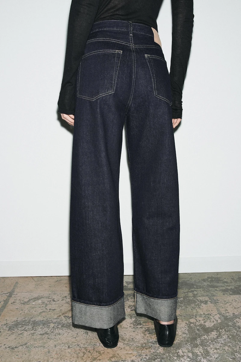 ZW COLLECTION BAGGY MID-RISE JEANS