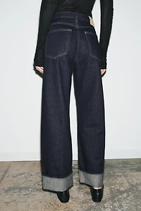 ZW COLLECTION BAGGY MID-RISE JEANS