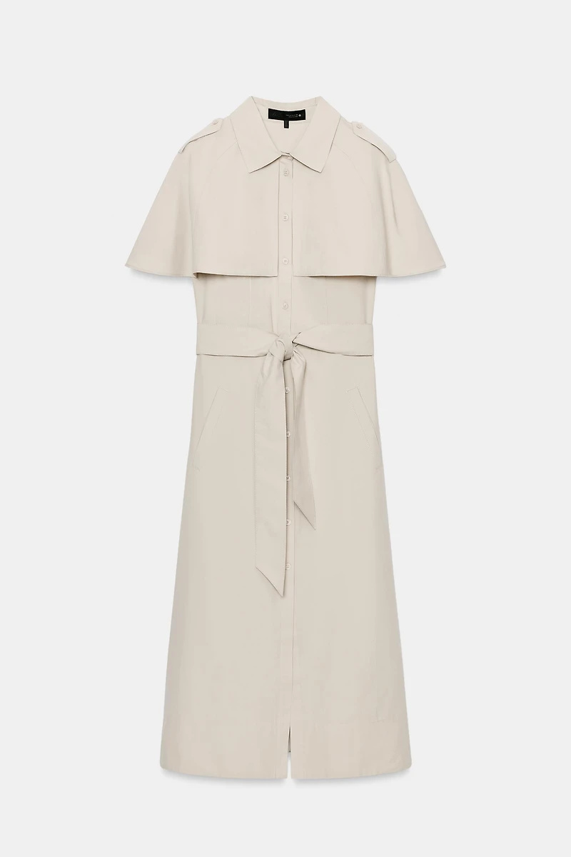 ZW COLLECTION CAPE SHIRT DRESS