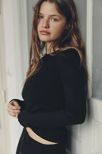 T-SHIRT AVEC BOUTONS EN COTON