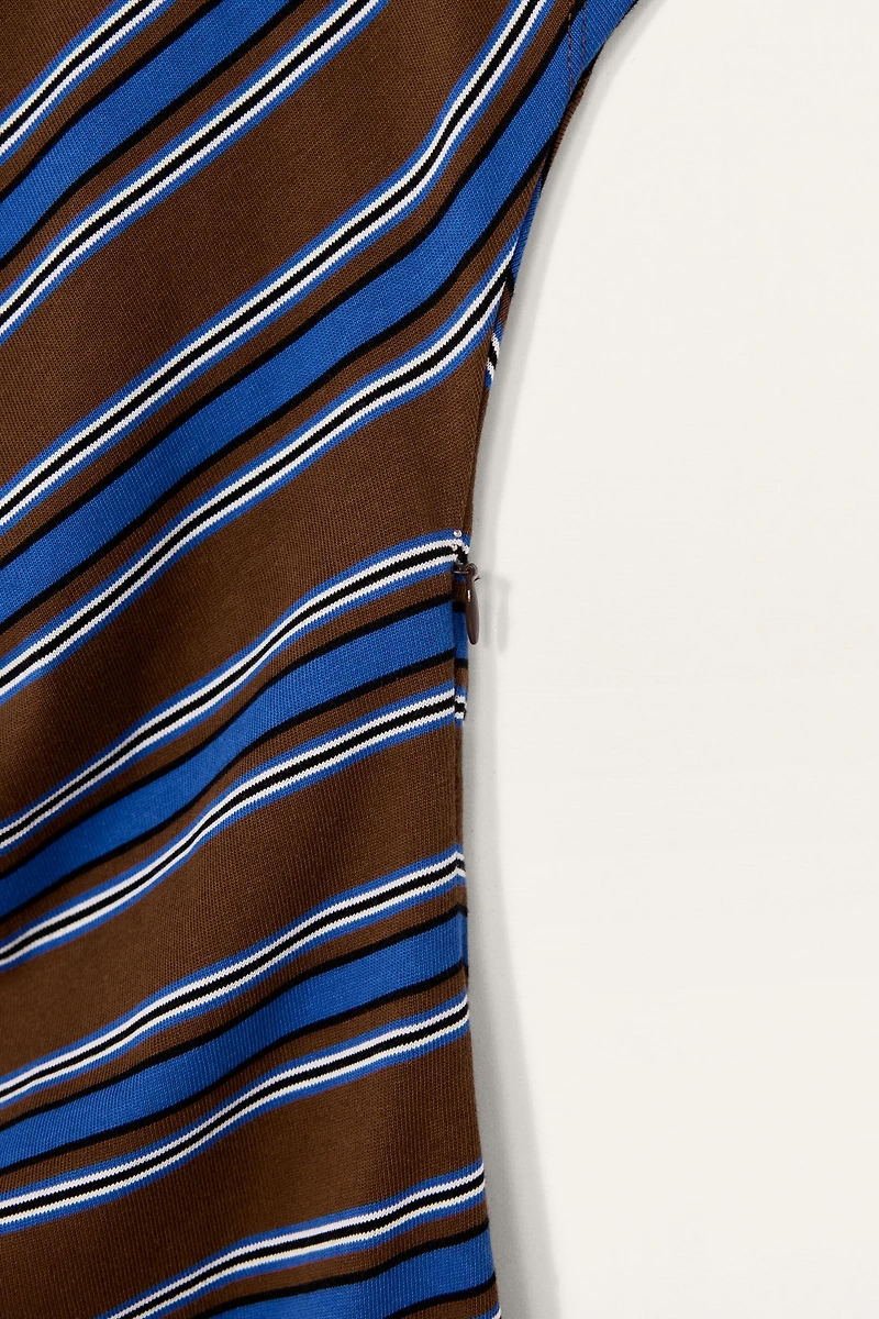 LIMITED EDITION STRIPED DRAPED DRESS