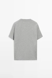 T-shirt manches courtes chiné en coton