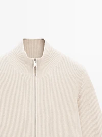 Cardigan fermeture Éclair 100 % cachemire